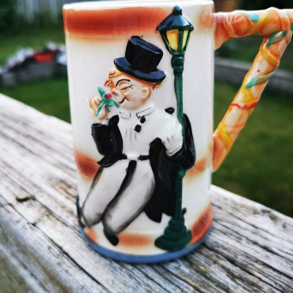 Vintage Drunk Man Show Me The Way to Go Home Porcelain Beer Stein Japan - Picture 4 of 17